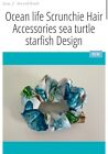Ocean Life Scrunchie Hair Accessories Sea Turtle Starfish Design