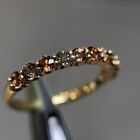 2Ct Lab-Created Chocolate Diamond Wedding Half Eternity Ring 14K Gold Plated