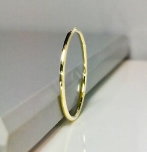 1mm 10k Real Solid Gold Rings, Midi Rings, High Polish Rings, Minimalist Rings,