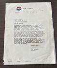 Vintage United Airlines 100,000 Miles Mileage Plus Letter 1961 WA Patterson