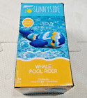 Inflatable Banzai Sunnyside Series Colored Whale Ride on Pool Toy New In Box