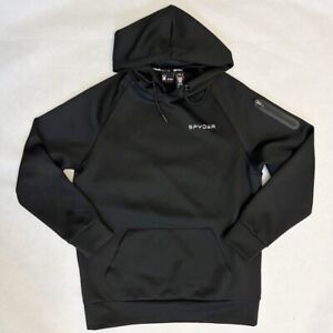 Spyder Hoodie Jacket Mens Medium Black  Proweb Pullover Fleece Sweatshirt