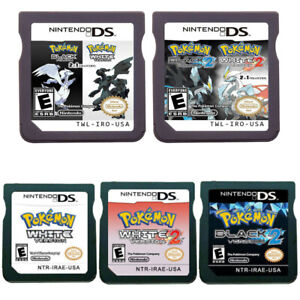 Pokemon Game Card For Nintendo NDS 2DS 3DS Black White Black 2+White2 US Version