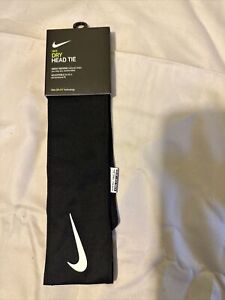 Nike Dri-Fit  Head-Tie Headband Black New Unisex