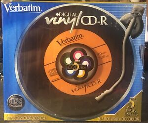 Verbatim Digital Vinyl Cd-R 5 Pack+1 700 Mb Multicolor Color Coded Design 94442