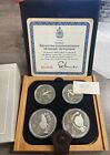 1976 Canada Montreal Olympics 4-Coin Silver Proof Set w/ ORIGINAL BOX & COA