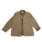 J. Crew Chore Jacket Mens XL Flannel Lined brown barn field coat