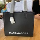 Marc Jacobs Mini Grind Black Branded Leather Crossbody Tote Bag Purse