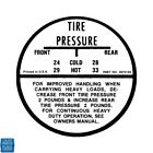 1964-1965 Nova 1964-1966 Impala Tire Pressure Decal - New (For: More than one vehicle)