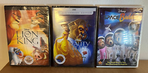 New ListingDisney (3) DVD LOT - The Lion King, Beauty/Beast, Space Buddies - New/Sealed