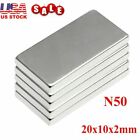 1-50X 20x10x2mm N52 Neodymium Rare Earth Block Magnet Super Strong Magnets lot