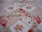 Brand New Vintage Floral Cheater Quilt 100% Cotton Fabric by  18