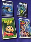 VHS Lot (4) Disney Pixar Animated ~ Monsters Inc, Toy Story, Bugs Life, Nemo!