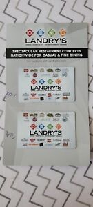 New ListingTwo $50 Landry's Brands Physical Gift Cards