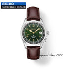 New Seiko Prospex Alpinist Green Dial Brown Leather Strap Men's Watch SPB121 NIB