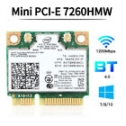 1200Mbps Mini PCIE Wifi Card Intel 7260HMW 2.4Ghz 5Ghz Wifi Bluetooth PC Adapter