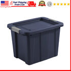 New Listing18 Gal Storage Tote Box Plastic Organizer Container Heavy Duty Latch Stackable