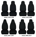 2 Semi Custom Cotton Car seat covers solid black fits Mazda Miata 1990-2015