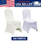 50/100 White/Ivory Cover Spandex Chair Cover For Wedding Banquet Party Folding
