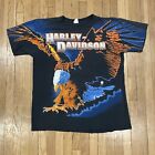 Vintage 1995 Harley Davidson Motorcycle Eagle AOP All Over Print Shirt XL