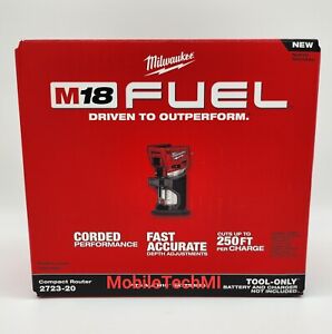 Milwaukee M18 FUEL Compact Router SEALED 2723-20 18V Brushless - Tool Only
