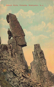 A View Of The Obelisk Rocks, Palisades, Weehawken, New Jersey NJ 1915