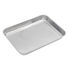 304 Chef Stainless Steel Baking Pans Tray Cookie Sheet Non Toxic Rectangle 4Size