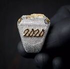 4Ct Simulated Diamond Men's Custom Name Personalize Hip Hop Ring 14K Gold Plated