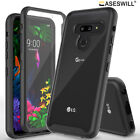 For LG G8 ThinQ Full-Body Rugged Clear Shockproof Case With Screen Protector
