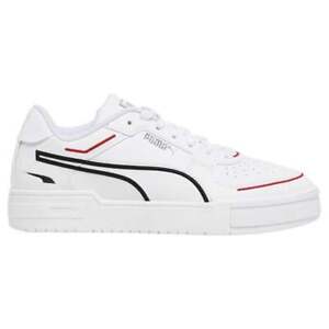 Puma Ca Pro Embroidery Platform Lace Up  Mens White Sneakers Casual Shoes 381055