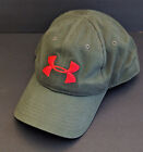 Under Armour Adult Green Baseball Cap Hat L/XL Embroidered Orange Logo