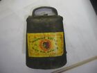 OLD HOOSIER COW GOAT ANIMAL BELL WITH LABEL RIVERSIDE NEW YORK