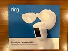New RING Floodlight Cam Plus Outdoor Wired 1080p Surveillance Camera - White