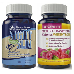 Night Slim Fat Burn & Raspberry Ketone Weight Loss Antioxidant Dietary Capsules