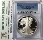 1986-S PROOF AMERICAN SILVER EAGLE PR70 DCAM PCGS. FIRST YEAR EAGLE! FREE SHIP!
