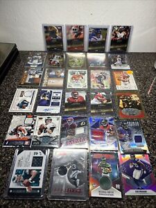 LOT OF 28 NFL CARDS - AUTO JERSEY PATCH PRIZM RPA SP SERIAL #d RC