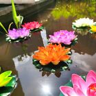 18CM Artificial Fake Lotus Floral Leaf Flower Water Lily Floating Pool Decor US