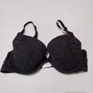 Victoria Secret Women Bra 36C Black Lace Demi Underwire Adjustable Straps
