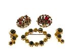 Vintage Austria Earrings And Brooch Set Beautiful No Misssing Stones