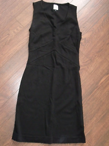 CABI EDIE BLACK PONTE KNIT SHEETH DRESS- SLEEVELESS SZ XS - STYLE #3341
