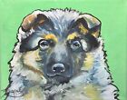 New ListingArt painting German Shepherd Puppy Acrylic Original 8x10 in. Stretched Canvas