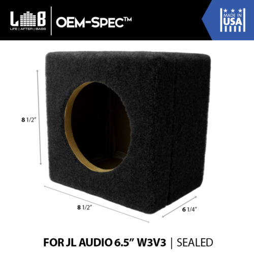 0.15 ft³ Sealed MDF Enclosure for Single JL Audio 6.5