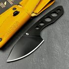 GERBER DIBS Black PVD Coated Mini Fixed Blade Tactical EDC Knife Leather Sheath
