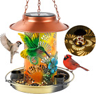 New ListingMetal Solar Bird Feeder with Cardinal Lantern