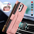 Zipper Leather Wallet Phone Case Cover For iPhone 15 Pro Max 14 13 12 11 XS XR 7