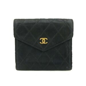 CHANEL Bicolore Quilted Matelasse CC Logo Lambskin Bifold Wallet/9Y1521