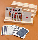 SET OF 2 HAND MADE WOODEN PLAYING CARD HOLDERS MADE FROM SELECT WOOD
