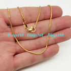 Men&Women's 18K Gold Filled Tarnish-Free Classic 1.6mm Wide Snake Chain Necklace