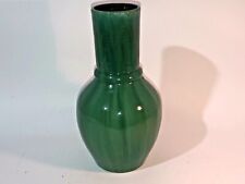 Vintage Studio Art Pottery Vase Green Glaze 10