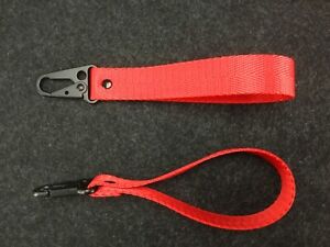 Hypebeast Solid Red Industrial Durable Belt Wrist Strap with AJ 2D Key Chain